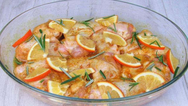 Курица в медово-апельсиновом маринаде