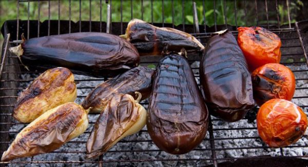 Овощи на решетке